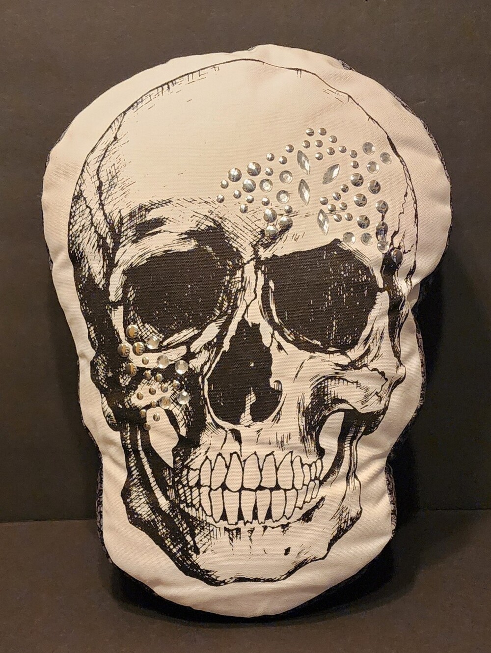 New Cool Large Pillow, Skelton Graphics, Decorative Accents, Black & White